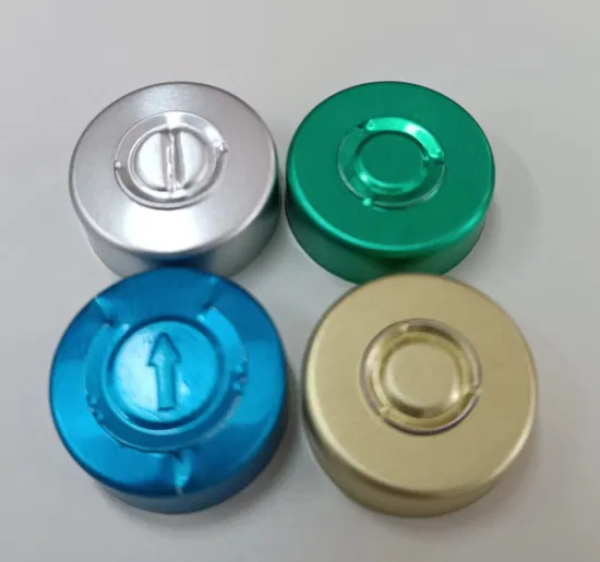 Tappo in plastica di alluminio colorato farmaceutico da 13 mm 20 mm 28 mm per fiale di vetro