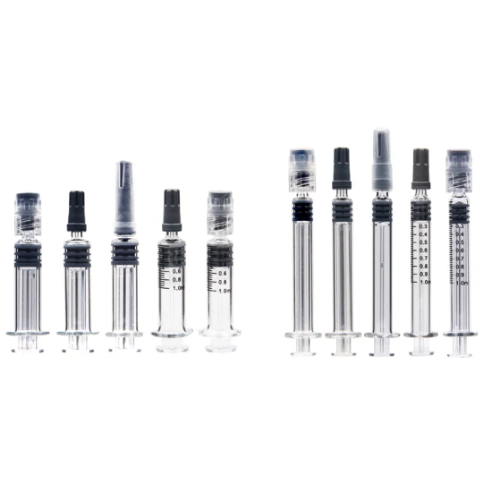 Siringa in vetro monouso Siringa in vetro preriempita da 1 ml 5 ml 10 ml Siringa Luer Lock