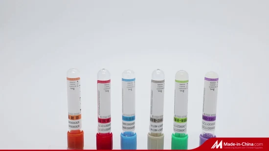 Provetta per la raccolta del sangue del siero sotto vuoto con tappo viola in plastica monouso PP/Pet/vetro per ospedale medico, citrato di sodio, 5 ml K2 K3 EDTA